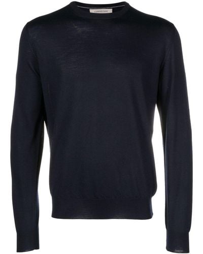 Corneliani Crew-neck Long-sleeve Sweater - Blue