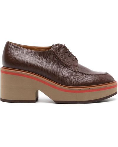 Robert Clergerie Anja 75mm Leather Oxford Shoes - Brown