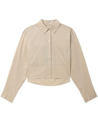 Herskind Cotton Cropped Shirt - Natural