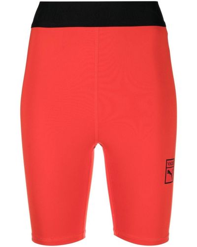 PUMA Logo-print Cycling Shorts - Red