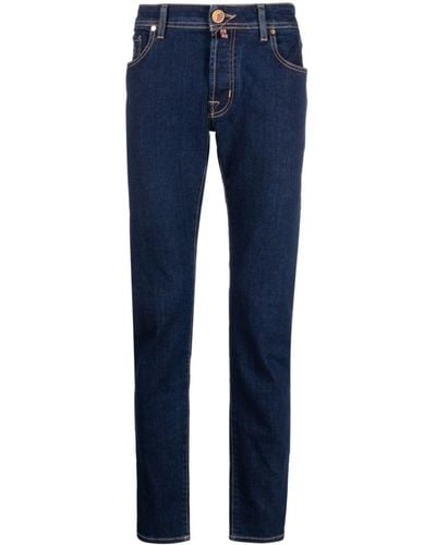 Jacob Cohen Jeans slim con applicazione Nick - Blu