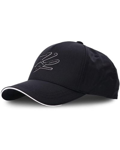 Karl Lagerfeld Cappello da baseball con ricamo monogramma - Blu