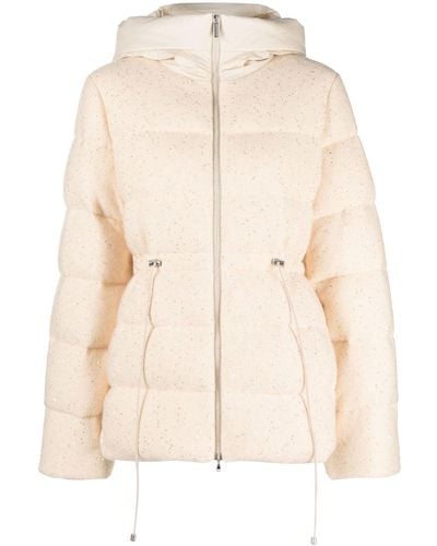 Fabiana Filippi Drawstring Puffer Hooded Jacket - Natural