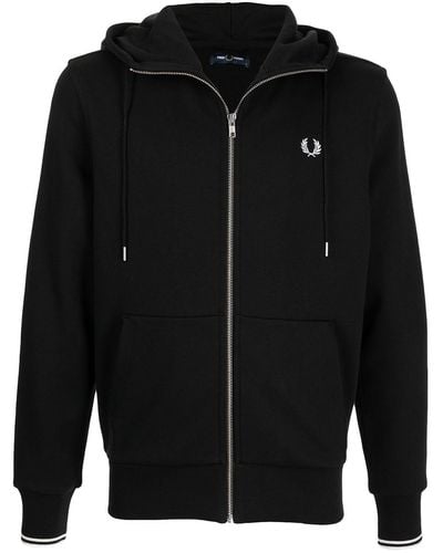 Fred Perry ロゴ パーカー - ブラック