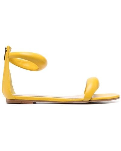 Gianvito Rossi Padded Leather Sandals - Yellow