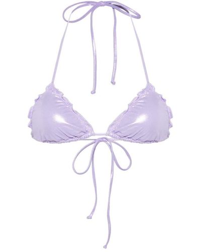 Mc2 Saint Barth Sagittarius Foiled Bikini Top - Purple