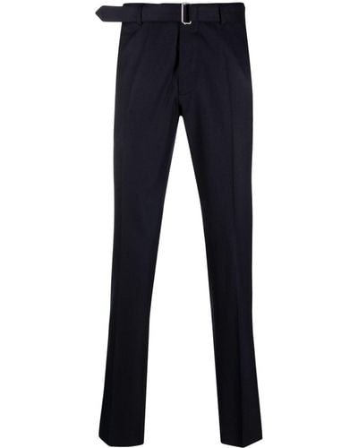 Officine Generale Belted Tapered-leg Trousers - Blue