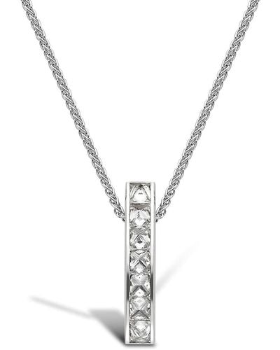 Pragnell 18kt White Gold Diamond Single Row Rockchic Pendant - Metallic