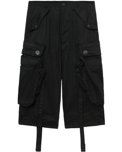 Julius Jeans-Shorts mit aufgesetzten Taschen - Schwarz