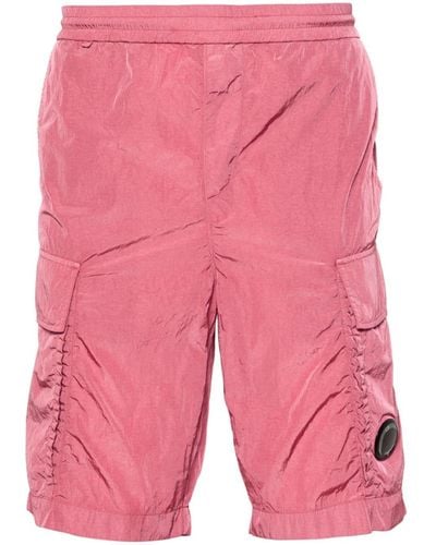 C.P. Company Taffeta Cargo Shorts - Pink