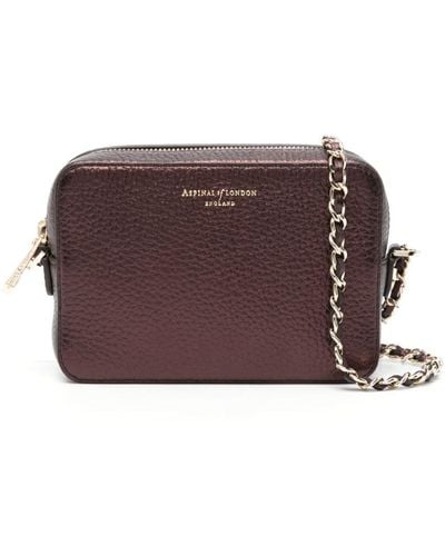 Aspinal of London Milly Leather Crossbody Bag - Purple
