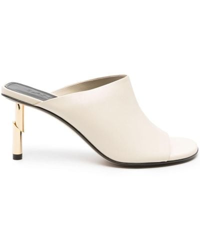 Lanvin Sequence 75mm Leather Mules - White