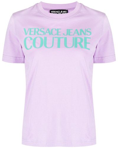 Versace ロゴ Tシャツ - パープル