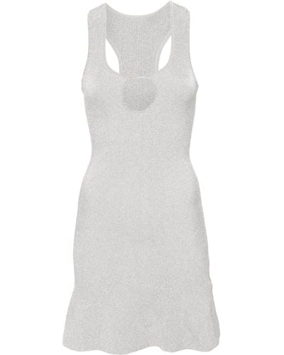 Jacquemus Bril Minikleid mit Lurex - Weiß