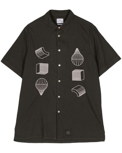 PS by Paul Smith Embroidered Cotton Shirt - Black