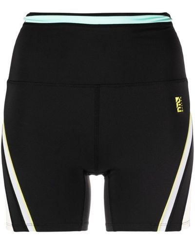 P.E Nation Refraction Logo-embroidered Cycling Shorts - Black