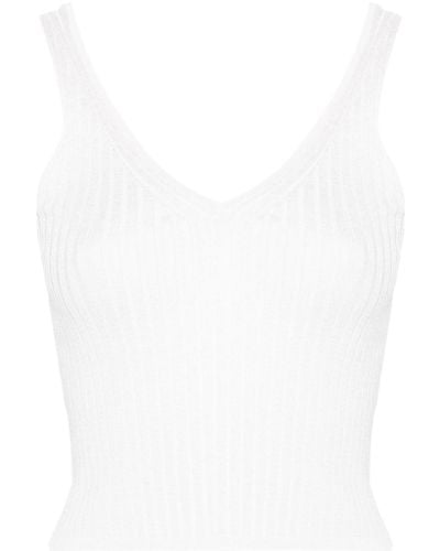 Peserico Rib-knit Top - White