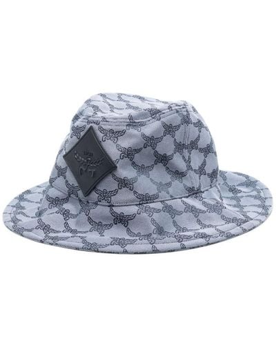 MCM Lauretos-jacquard Denim Bucket Hat - Blue