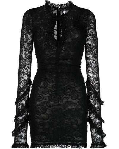 MSGM Keyhole Lace Minidress - Black