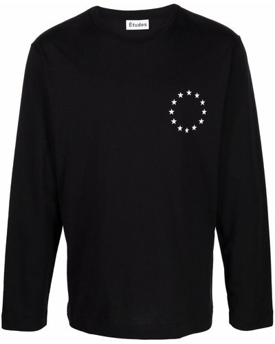 Etudes Studio T-Shirt mit Flagge - Schwarz