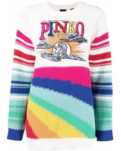 Pinko インターシャセーター - ホワイト