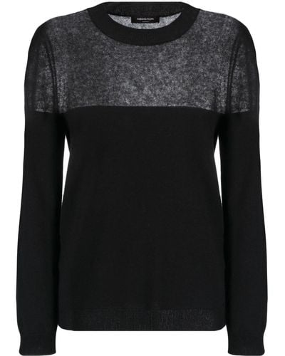 Fabiana Filippi Crew-neck Long-sleeve Sweater - Black