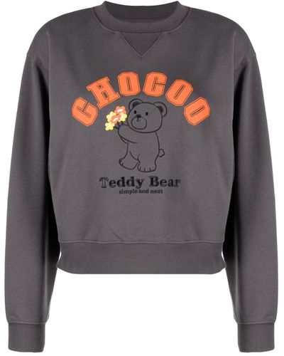 Chocoolate Sweater Met Geborduurd Logo - Grijs