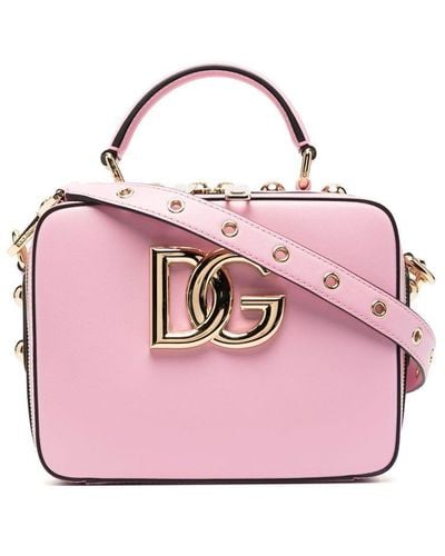 Dolce & Gabbana ドルチェ&ガッバーナ Dg ロゴプレート ハンドバッグ - ピンク