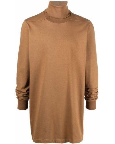 Rick Owens Long-line Knit Sweater - Brown