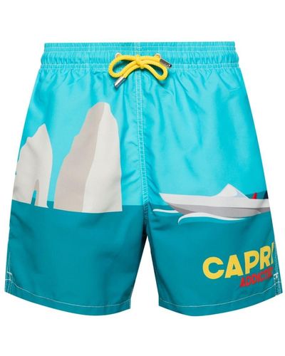 Mc2 Saint Barth Capri Swim Shorts - Blue