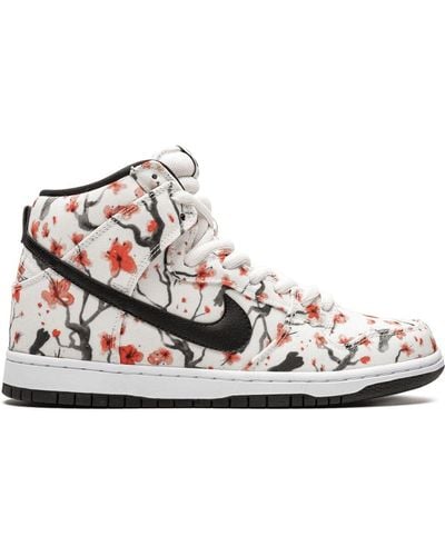 Nike Sb Dunk High Pro 'cherry Blossom' Shoes - Size 7.5 - White