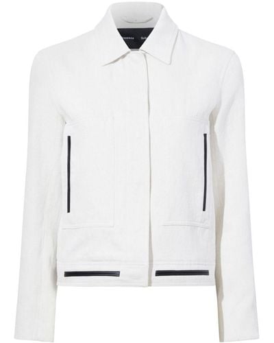 Proenza Schouler Cotton-linen Blend Jacket - White