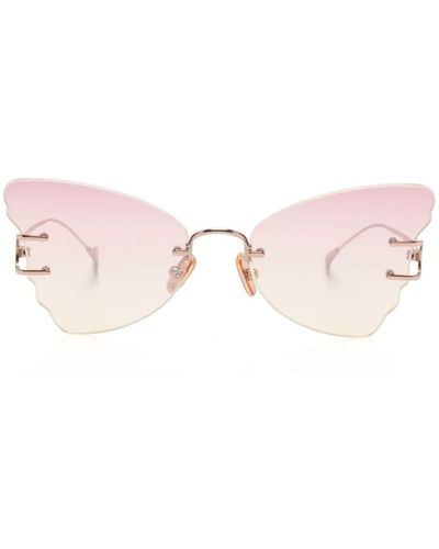 Eyepetizer Beat Rimless Sunglasses - Pink