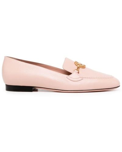 Bally Obrien Embellished Leather Loafers - Pink