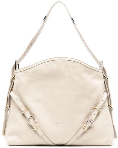 Givenchy Medium Voyou Leather Shoulder Bag - Natural