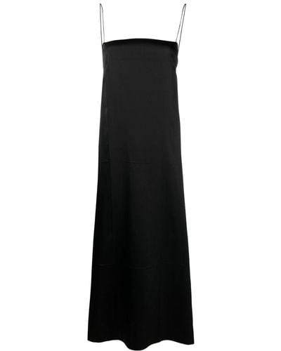 Khaite The Sicily Silk Slip Dress - Black