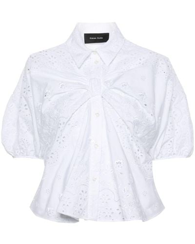 Simone Rocha Broderie Anglaise Blouse - Wit