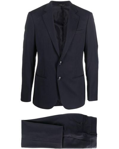 Giorgio Armani Slim-fit Wool Two-piece Suit - Blue