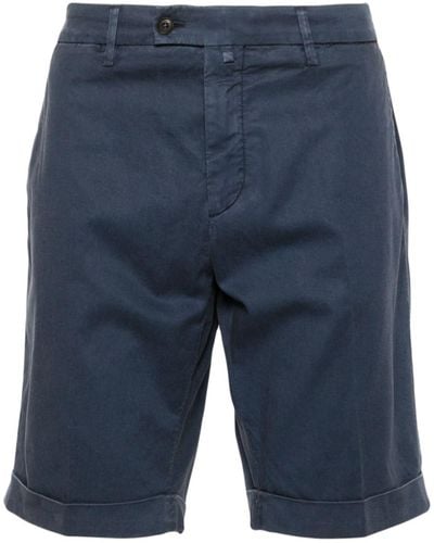 Corneliani Gabardine-weave Bermuda Shorts - Blue