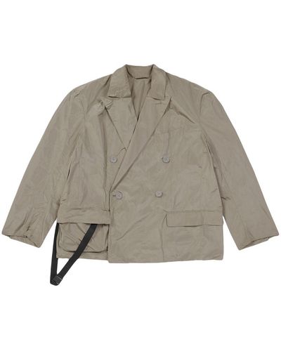 Balenciaga Packable Jacke aus Taft - Grau