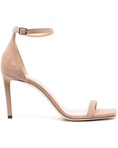Jimmy Choo Alva 85mm Stiletto Suede Sandals - Pink
