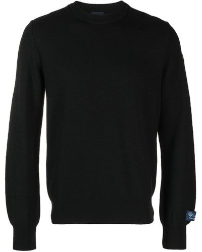 Paul & Shark Round-neck Knitted Jumper - Black