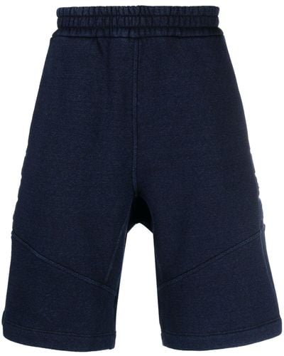 Fendi Embossed-monogram Denim Shorts - Blue