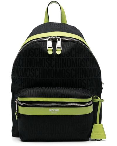 Moschino Monogram Jacquard Backpack - Black