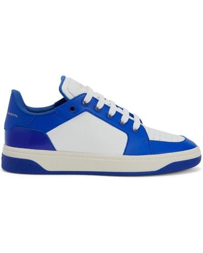 Giuseppe Zanotti Gz94 Colour-block Leather Sneakers - Blue