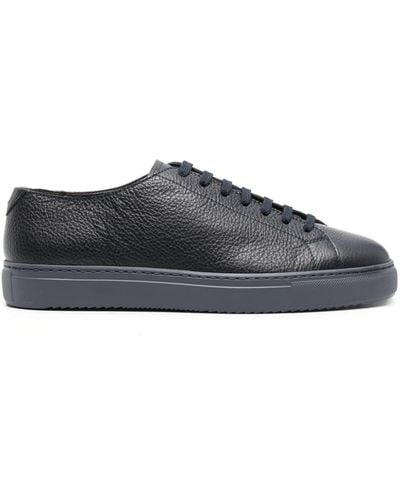 Doucal's Lace-up Leather Sneakers - Gray