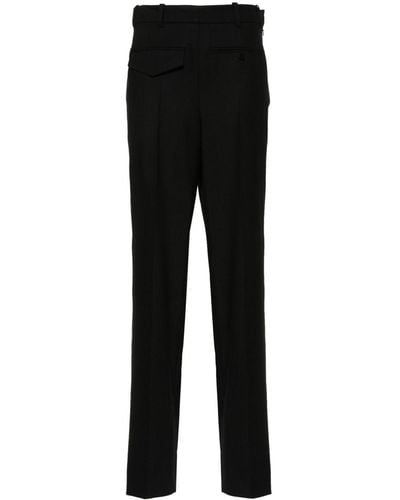Victoria Beckham Twill Tapered Trousers - Black