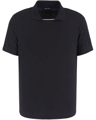 Giorgio Armani Short-sleeved lightweight polo shirt - Nero