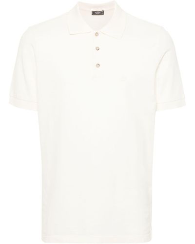 Peserico Debossed-logo Cotton Polo Shirt - White