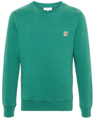 Maison Kitsuné Fox Head-patch sweatshirt - Grün